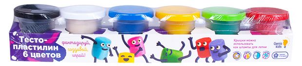 

Тесто для лепки Genio Kids Art 6 цветов