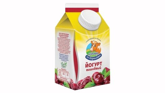Йогурт Коровка из Кореновки Вишневый 2,1% БЗМЖ 450г