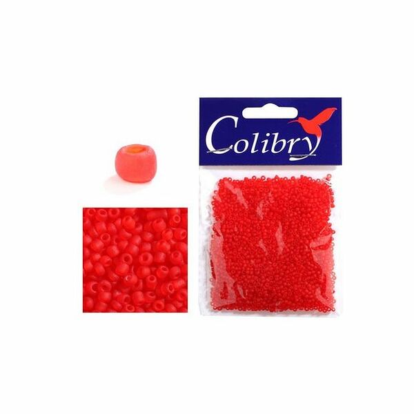 Бисер размер 10 красный ТМ Colibry (Колибри)