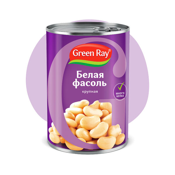 Фасоль белая Green Ray крупная, 400 г