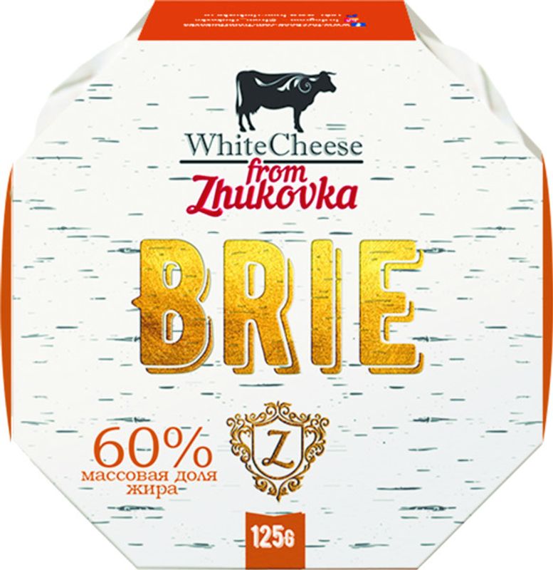 

Сыр Бри White Cheese from Zhukovka с белой плесенью 60% 125 г