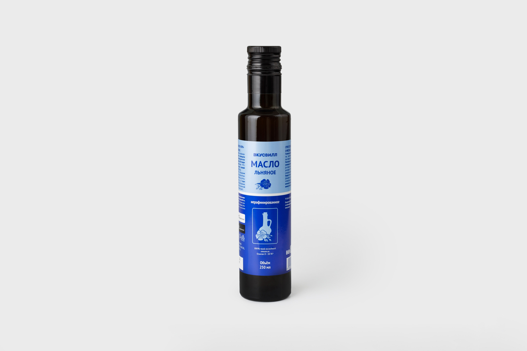 

Масло льняное ВкусВилл нерафинированное 250 мл