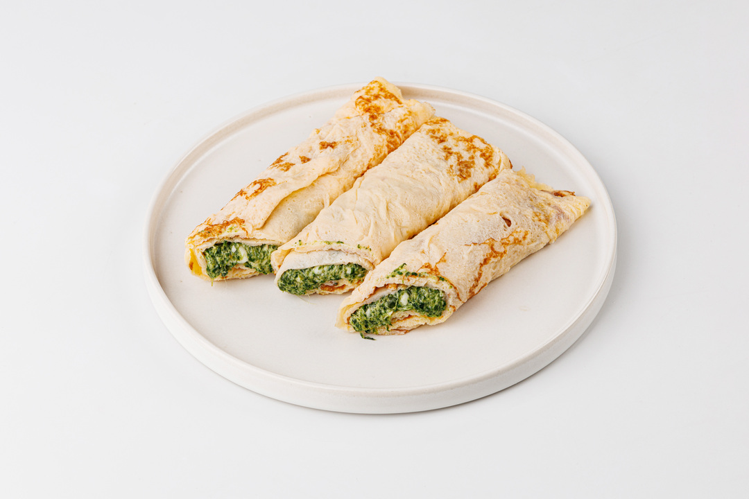 

Омлет с сыром и шпинатом