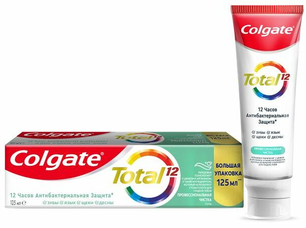 Зубная паста гелевая Colgate Total 12 Профессиональная Чистка 125 мл