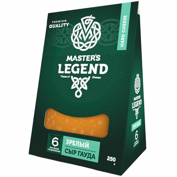 Сыр Masters Legend Гауда Зрелый 45%, 250 г