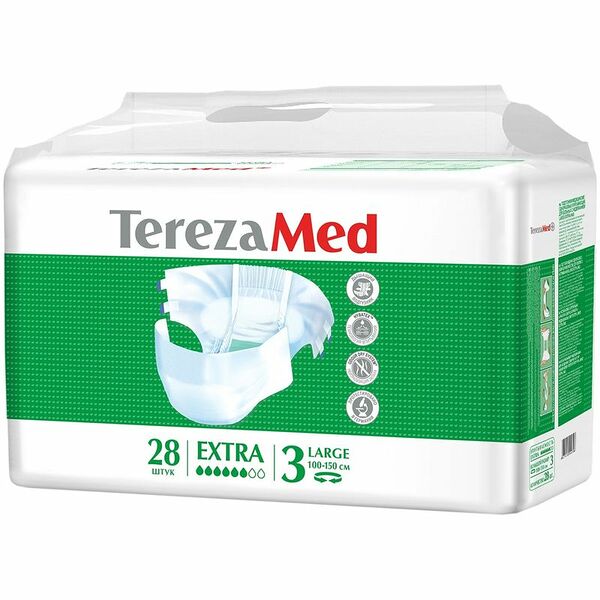 Подгузники для взрослых TerezaMed Extra размер 3 L 28 шт