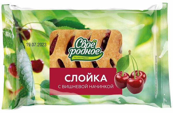 Слойка Своё родное с вишневой начинкой 75г