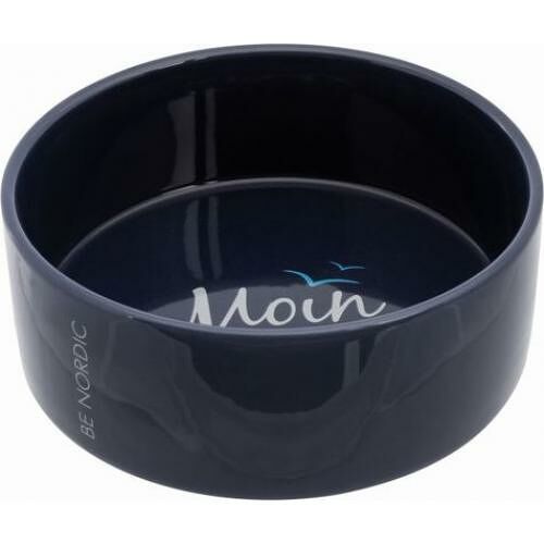 TRIXIE Миска для животных керамическая BE NORDIC, 20 см, тёмно-синий