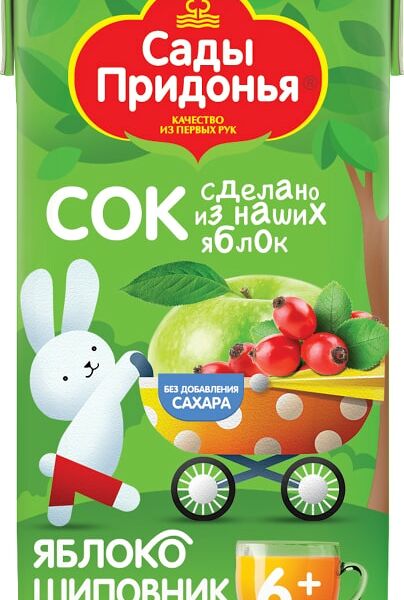 Сок Сады Придонья Яблоко-Шиповник с 6 месяцев 125мл