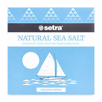 Соль Setra Морская мелкая йодированная