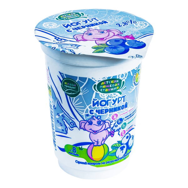 Йогурт питьевой Детская пищевая станция с черникой 2,8%