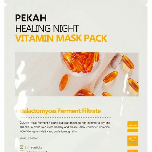 Маска для лица Pekah Вечерняя витаминная тканевая