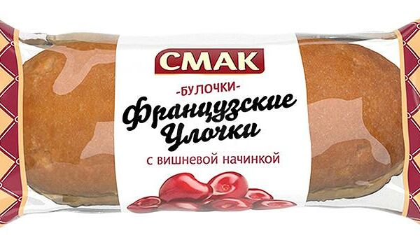 Булочки Смак Французские улочки бриошь с вишневой начинкой