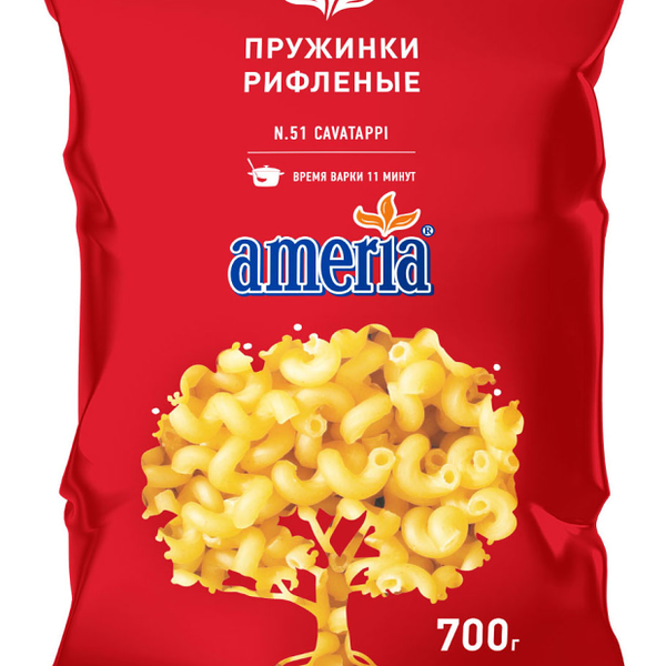 Макароны Ameria Пружинки рифленые № 51