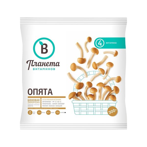 Опята Планета витаминов замороженные 300г