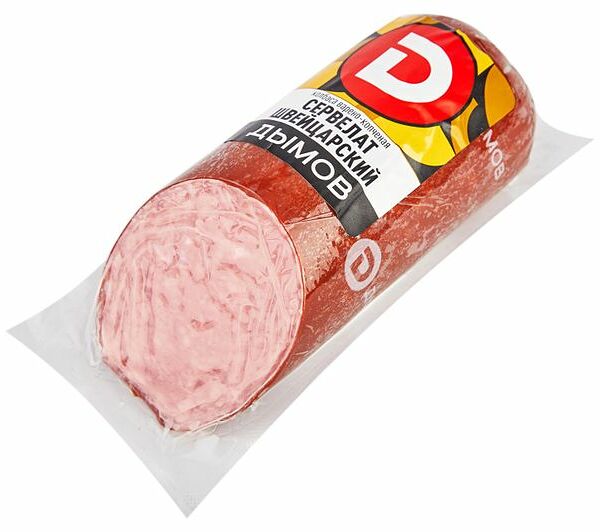 Колбаса варено-копченая Дымов Сервелат Швейцарский 330г