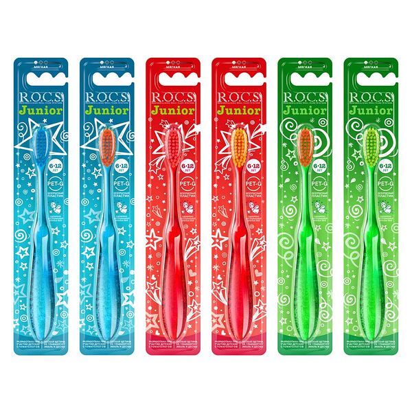 Зубная щетка R.O.C.S. Junior для детей 6-12 лет мягкая в ассортименте 1 шт