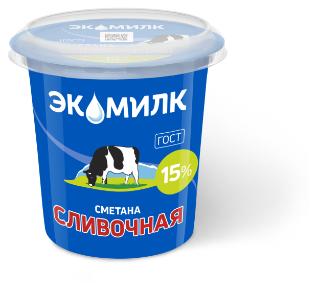 

Сметана Экомилк 15% БЗМЖ, 315 г