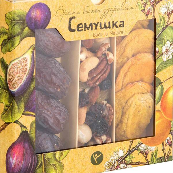 Набор орехов Семушка с королевскими финиками и персиками 230 г