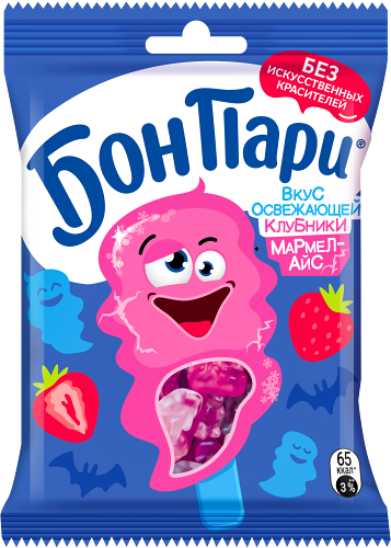 Мармелад жевательный Бон Пари вкус освежающей клубники 100 г