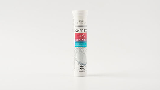 Витаминно-минеральный комплекс от А до Zn, шипучие таблетки 20 шт