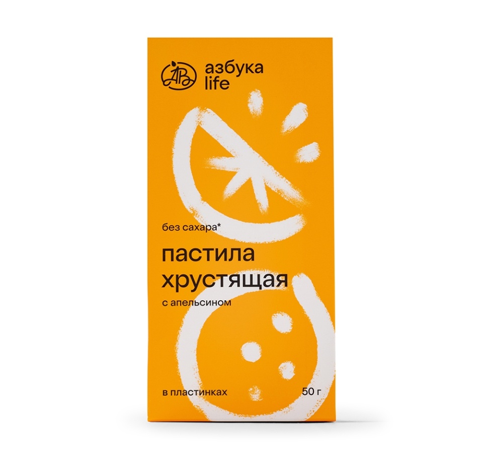 

Пастила с апельсином хрустящая в пластинках, «Азбука Life», 50 г