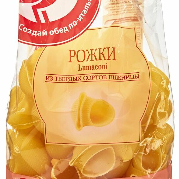 Макаронные изделия АШАН Красная птица Рожки из твердых сортов пшеницы