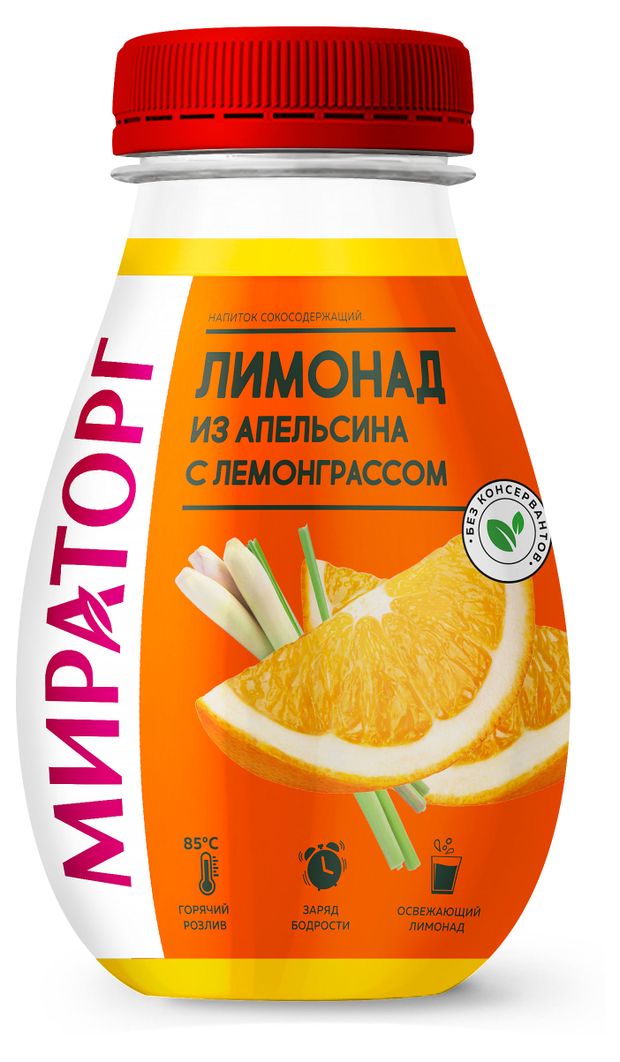 

Лимонад Мираторг из апельсина с лемонграссом 370 мл