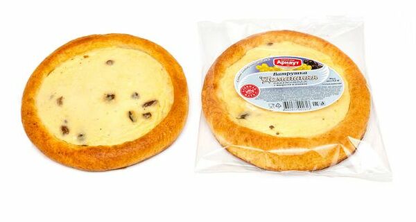 Ватрушка домашняя аппетитная с творогом и изюмом ТМ Арнаут