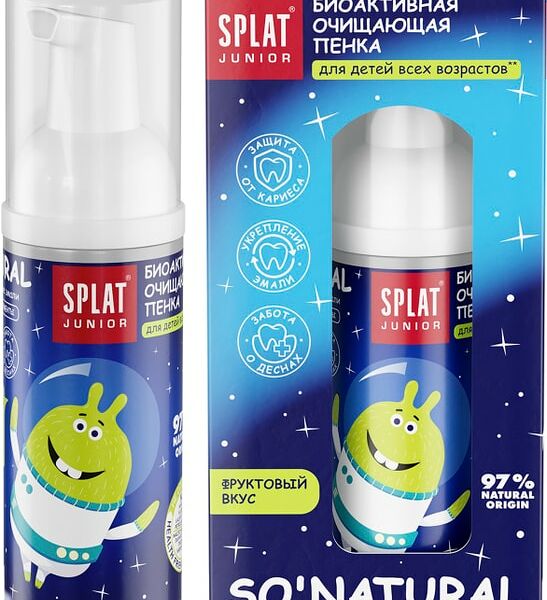 Пенка для полости рта Splat Junior с кальцием и молочными ферментами 50мл