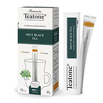 Чай черный Teatone с ароматом мяты в стиках, Россия
