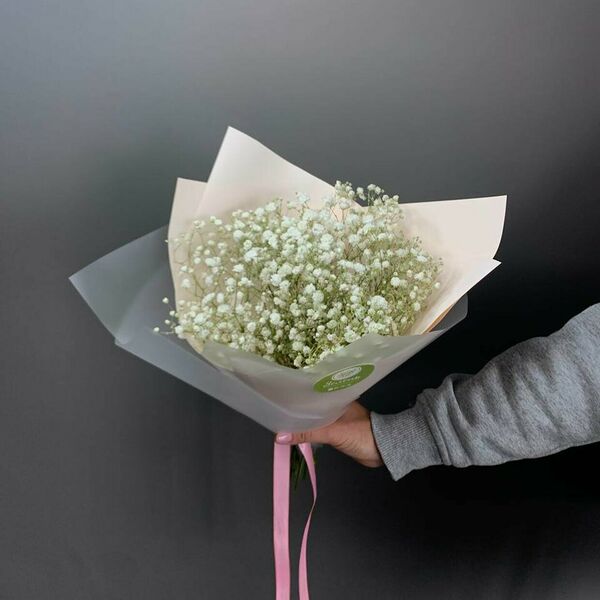 Букет комплимент из гипсофилы