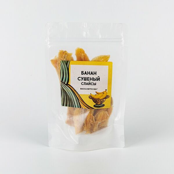 Банан сушеный слайсы, 100 г
