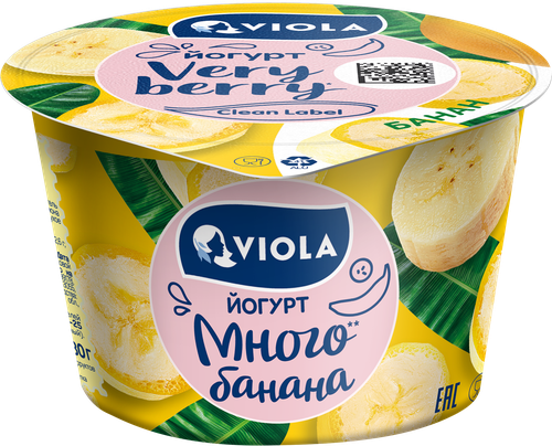 

Йогурт Viola Very Berry с бананом 2.6% БЗМЖ 180 г