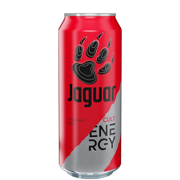 Напиток б/алк газ тонизир энергетич Ягуар Культ Jaguar Cult с ягодным вкусом 0,45л ж/б