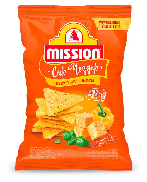 

Чипсы кукурузные Mission со вкусом сыр Чеддер, 150г