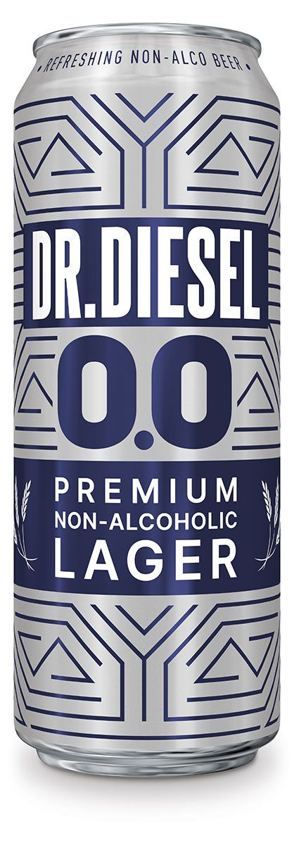 

Напиток пивной безалкогольный Dr. Diesel Премиум Лагер 00 пастеризованный не более 0,3%, 0.43л