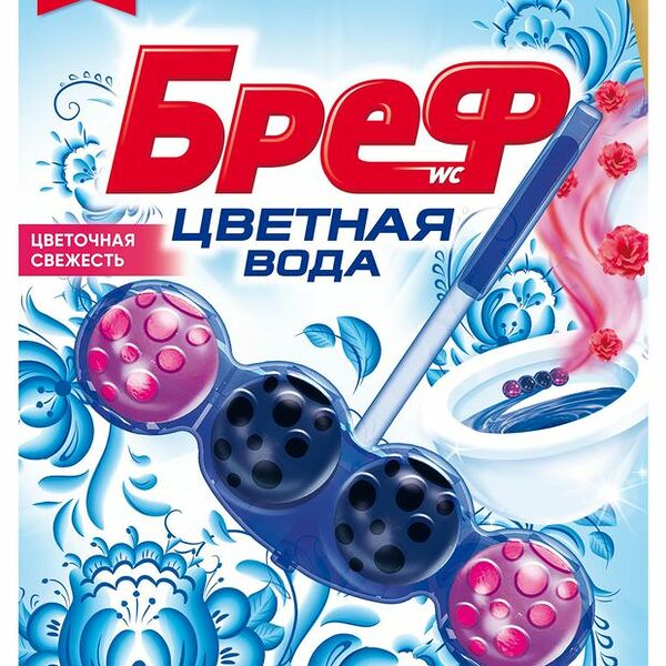 Блок для унитаза Bref Цветная вода Цветочная свежесть
