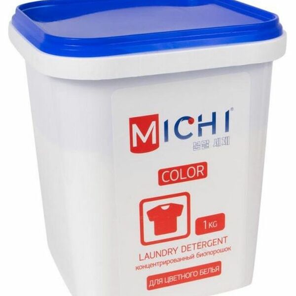 Стиральный биопорошок Michi концентрированный для цветного белья, 1 кг