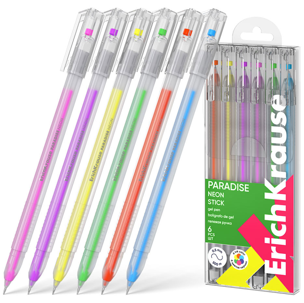 Линеры ErichKrause Neon, 6 цветов
