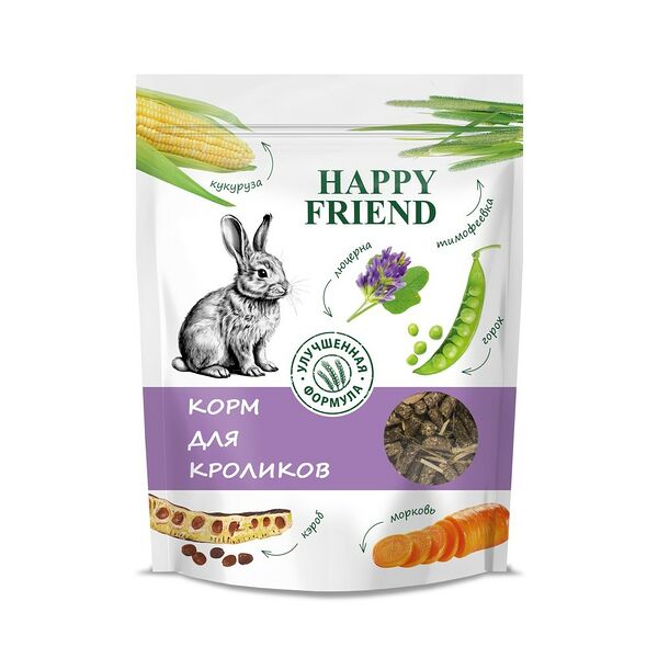 Корм для кроликов HAPPY FRIEND 500г