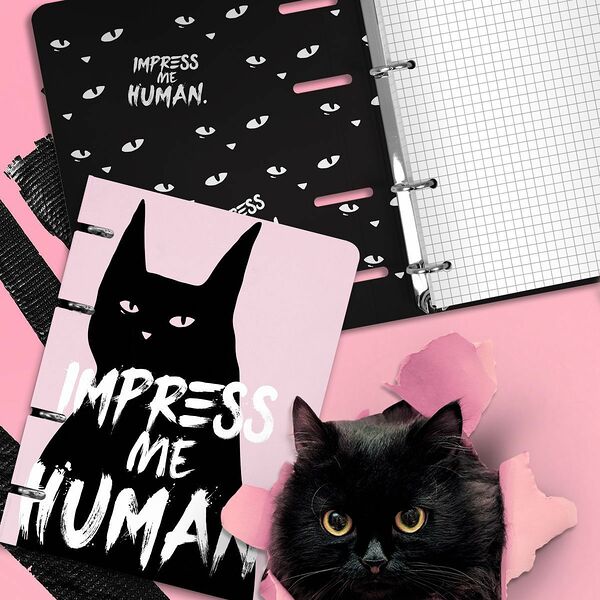 Тетрадь со см блоком 120л А5 кл на кольцах Lorex Wayward Cat тв обл