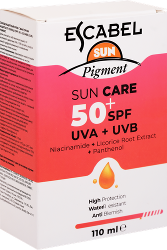 

Крем солнцезащитный ESCABEL SUN Pigment SPF 50+, 110 мл