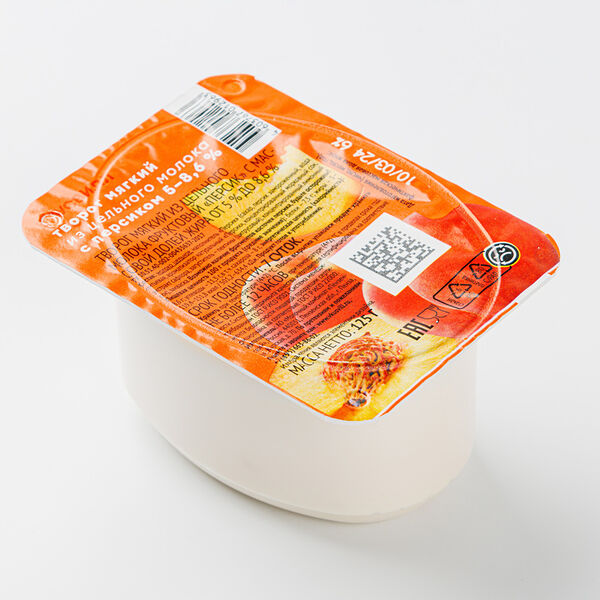 Творог мягкий из цельного молока с персиком 5-8,6%