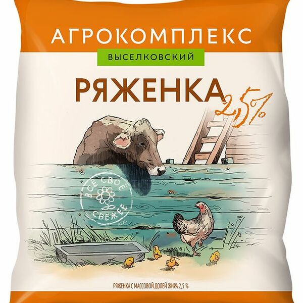 Ряженка Агрокомплекс 2.5% 450 мл