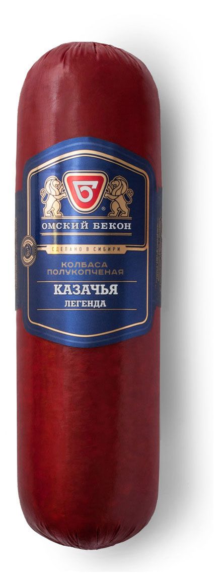 

Колбаса Омский Бекон Казачья легенда полукопченая 380 г