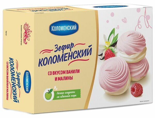 Зефир Коломенский со вкусом ванили и малины, 250 г