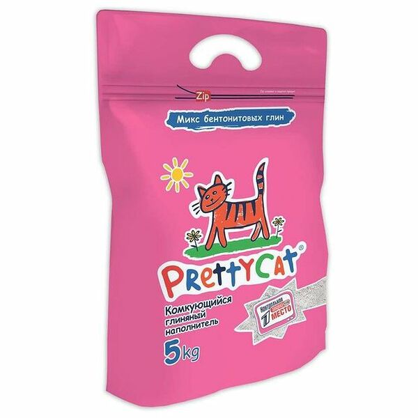 Наполнитель PrettyCat Euro Mix глиняный комкующийся 5 кг