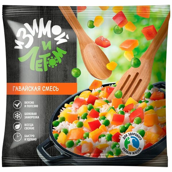 Смесь овощная И зимой и летом Гавайская быстрозамороженная 400 г