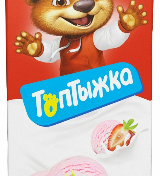 Коктейль молочный Топтыжка клубничное мороженое 950г